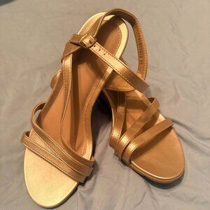 Women’s Gold Wedge Sandals – Size 41 (approx. women’s 10) – New/Never Worn